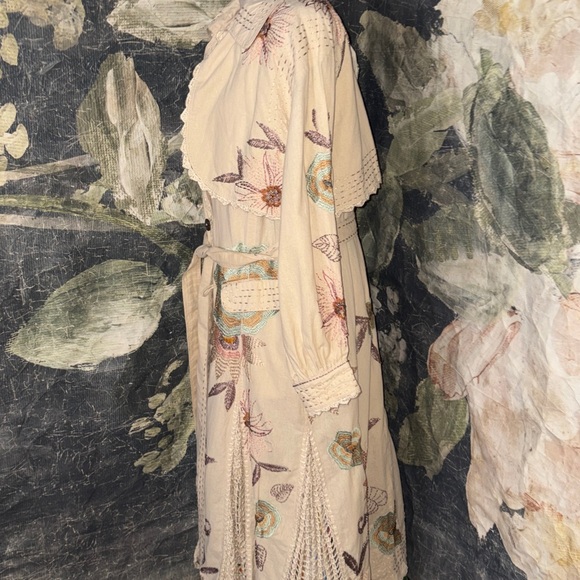 Free People Forget Me Not Embroidered Trench Coat - Picture 8 of 9